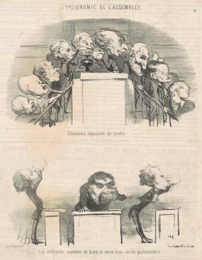 Ceremonia imponente del escrutinio de Honoré Daumier