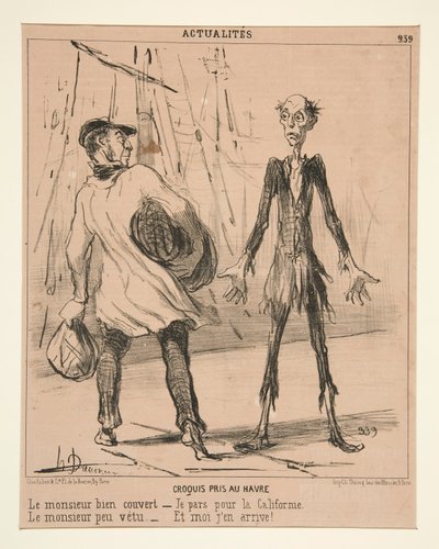 Boceto tomado en Le Havre: El caballero bien cubierto de Honoré Daumier