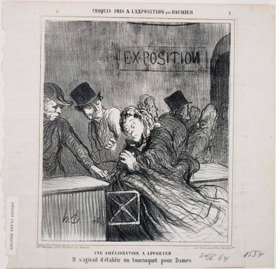 Croquis tomados en la Exposición - Una mejora a realizar de Honoré Daumier