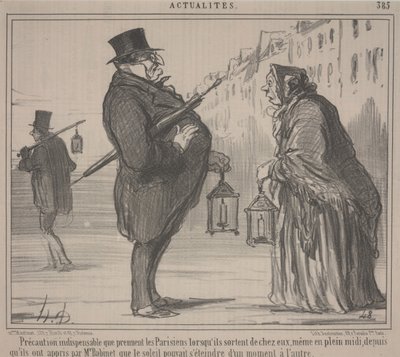Eventos actuales, no. 385: Precaución esencial, París de Honoré Daumier