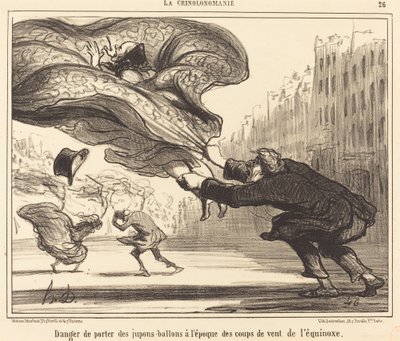 Peligro de Llevar Faldas Globo... de Honoré Daumier