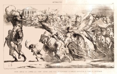 Daumier - Gran desfile militar de Honoré Daumier