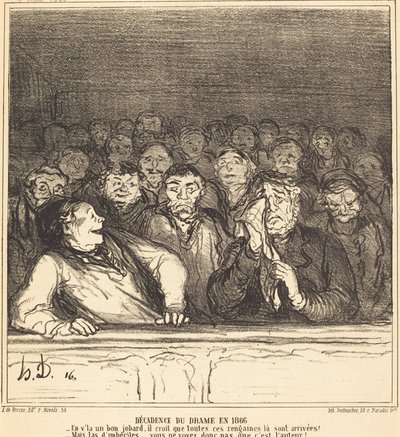 Decadencia del drama en 1866 de Honoré Daumier