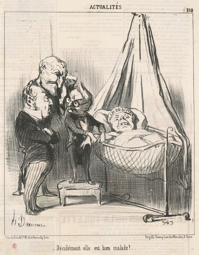 ¡Definitivamente está muy enferma! de Honoré Daumier