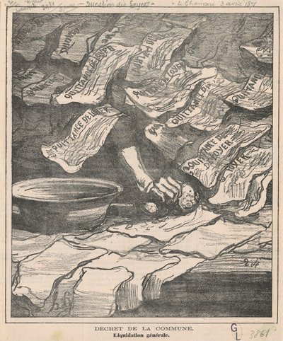 Decreto de la comuna de Honoré Daumier