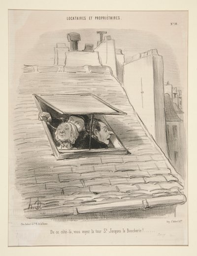 ¡Desde este lado se puede ver la torre de St. Jacques la Boucherie! de Honoré Daumier