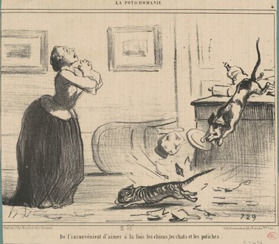 De la inconveniencia de amar a la vez ... de Honoré Daumier