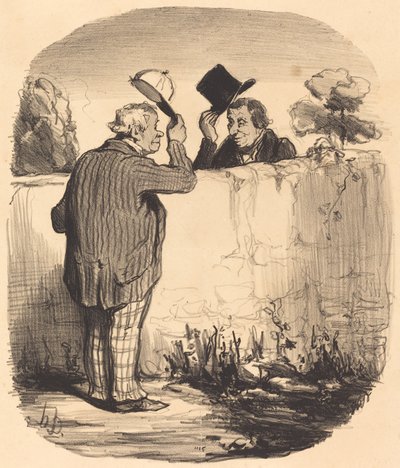 Dos buenos vecinos de Honoré Daumier