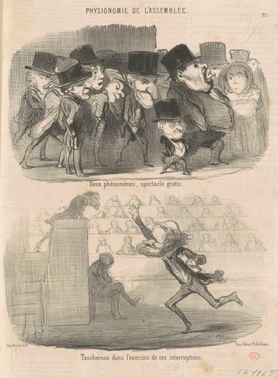 Dos fenómenos, espectáculo gratis... de Honoré Daumier