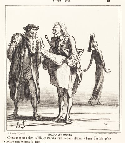 Diálogo de los muertos de Honoré Daumier