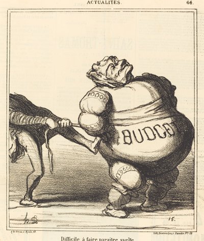 Difícil de hacer parecer esbelto de Honoré Daumier