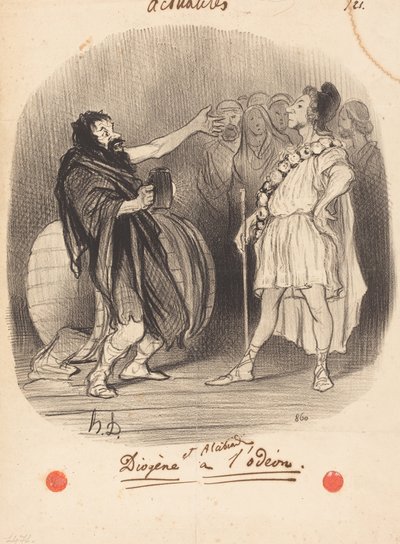 Diógenes y Alcibíades en el Odeón de Honoré Daumier