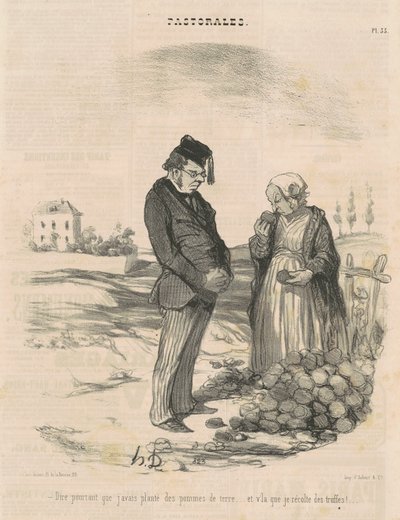 Decir sin embargo que había plantado patatas ... de Honoré Daumier