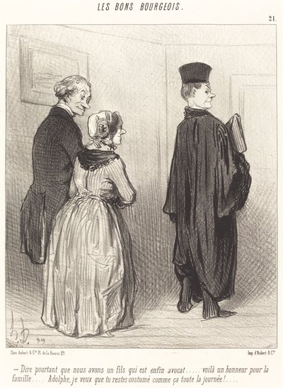 Dire... que nous avons un fils qui est... avocat... de Honoré Daumier