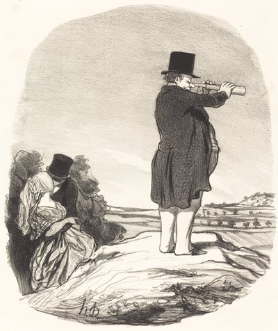 Dime, esposa... ¡no veo nada! de Honoré Daumier