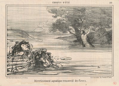 Divertissement... renovado de los griegos de Honoré Daumier