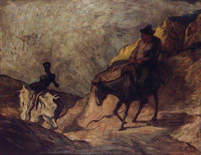 Don Quijote y Sancho Panza, 1866-1867 de Honoré Daumier