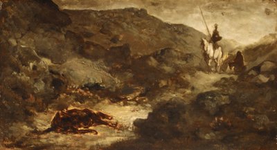 Don Quijote y la mula muerta, después de 1864 de Honoré Daumier