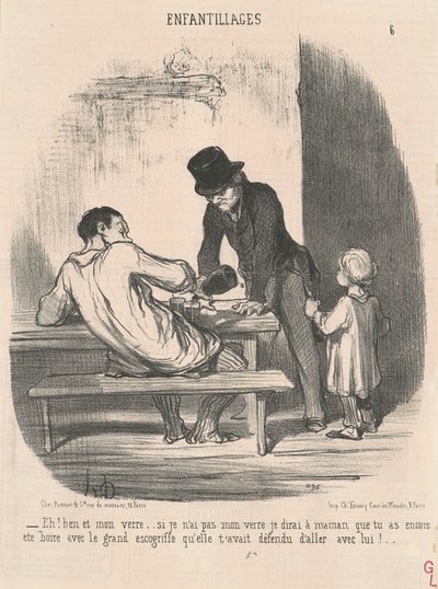 ¡Eh! Bueno y mi vaso ... si no tengo ... de Honoré Daumier
