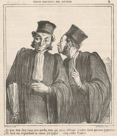 Bueno, mi querido, has perdido... de Honoré Daumier