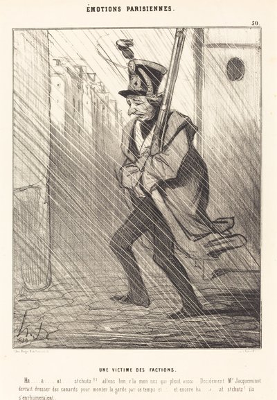 Emociones parisinas: Una víctima de las facciones de Honoré Daumier