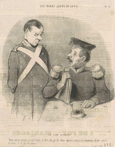 En guardia nacional de Honoré Daumier