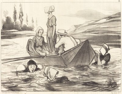 En plena agua de Honoré Daumier