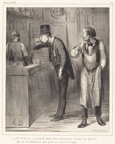 Ahí va uno, podría ser infeliz... de Honoré Daumier