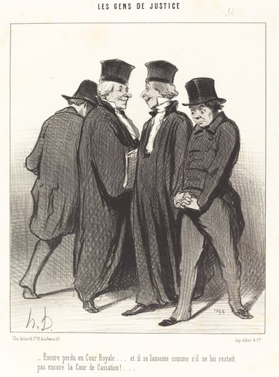 Otra vez perdido en la Corte Real... y se lamenta... de Honoré Daumier
