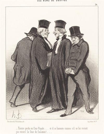 Otra vez perdido en la Corte Real... y se lamenta... de Honoré Daumier