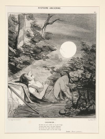 Endymion, placa 45 de Historia antigua de Honoré Daumier