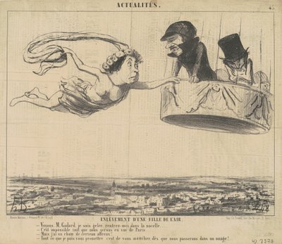 El rapto de una hija del aire de Honoré Daumier