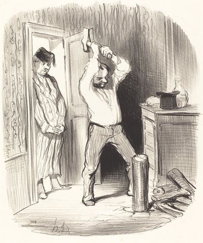 ¿Está permitido a dios... partir leña...? de Honoré Daumier