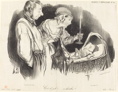 ¡Qué bonito!... este querubín!... de Honoré Daumier