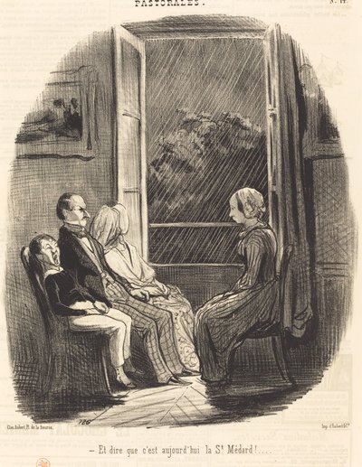 ¡Y decir que hoy es San Medardo! de Honoré Daumier