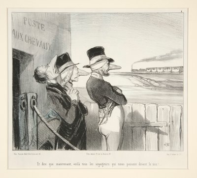 ¡Y pensar que ahora, aquí están todos los viajeros que pasan frente a nosotros! de Honoré Daumier