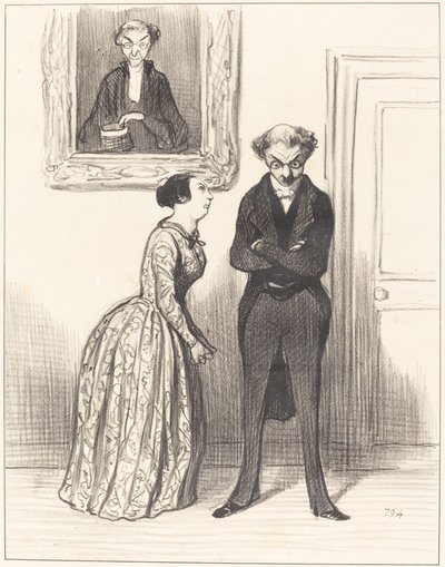 Y decir que aquí hay tres... acusado que no pude condenar!... de Honoré Daumier