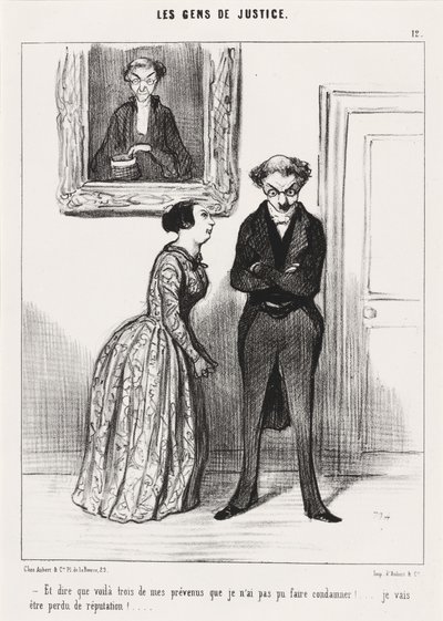Y decir que aquí hay tres... acusado que no pude condenar!... de Honoré Daumier