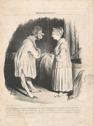 ¿Y los cinco francos de esta mañana? de Honoré Daumier