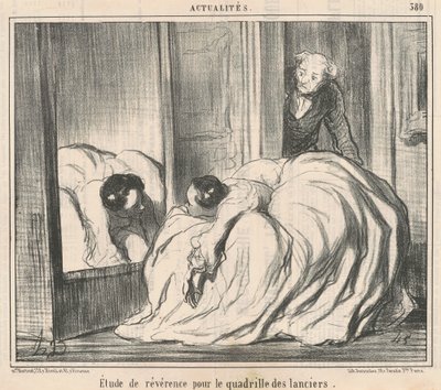 Estudio de reverencia para el cuadrille de los lanceros de Honoré Daumier