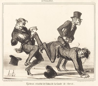 Resultado desafortunado... de la carne de caballo de Honoré Daumier