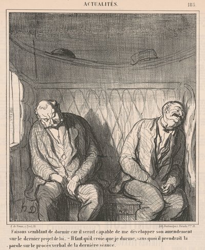 Hagamos como que dormimos ... de Honoré Daumier