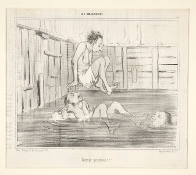¡¡¡Posición incorrecta!!! de Los bañistas de Honoré Daumier