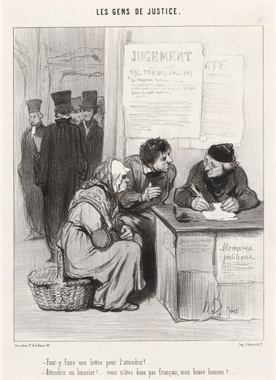 ¿Hay que escribir una carta para ablandarlo? de Honoré Daumier