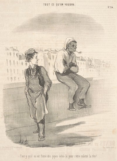 Debe haber fumado muchas pipas ese... de Honoré Daumier