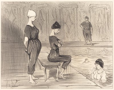 Fesant todas parte de la más bella mitad... de Honoré Daumier
