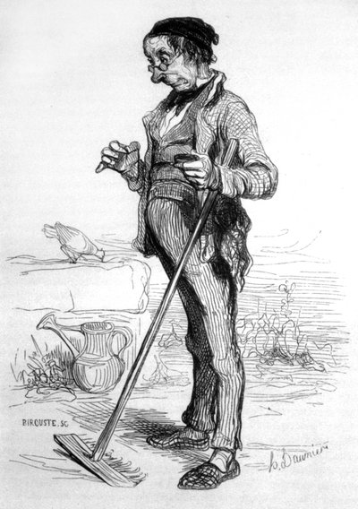 Rentista de jardinería de Honoré Daumier