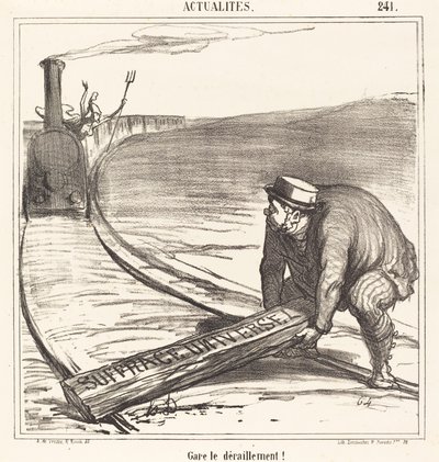 ¡Cuidado con el descarrilamiento! de Honoré Daumier