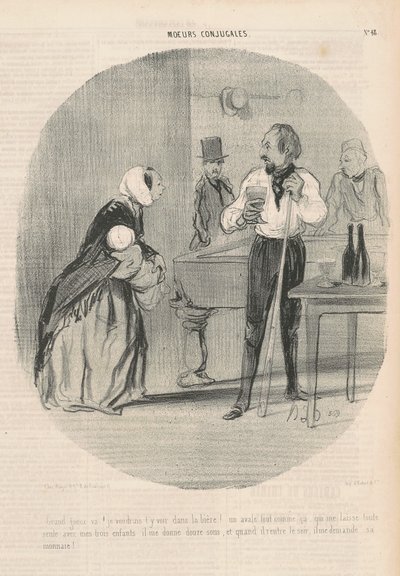¡Gran bribón! me gustaría verte allí de Honoré Daumier