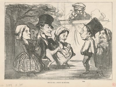 Gran baile con pequeña orquesta... (recto); Una sociedad en nombre colectivo (verso) de Honoré Daumier